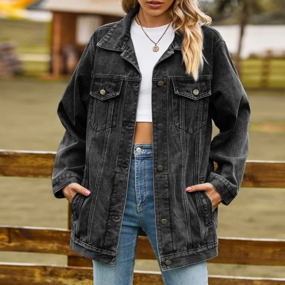 Classic Women's Comfortable Jeans Jacket - ModishWorld