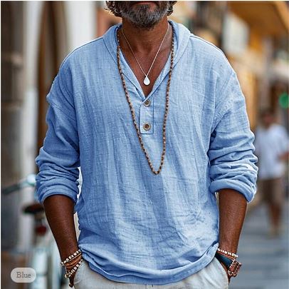 Stylish Casual Mens Long Sleeve Tee Shirt