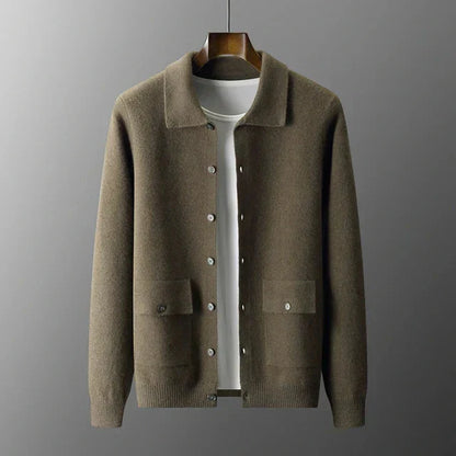 Classic Button Front Mens Cardigan Sweater - ModishWorld
