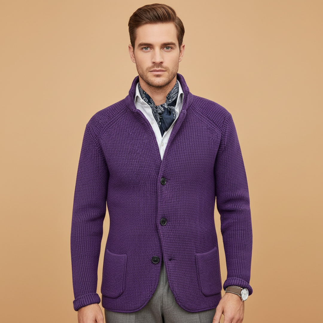 Warm Crew Neck Sweater with Pockets