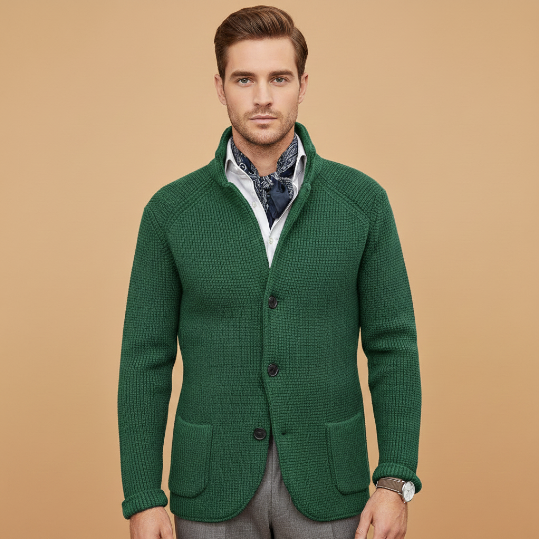 Warm Crew Neck Sweater with Pockets