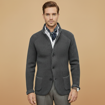 Warm Crew Neck Sweater with Pockets
