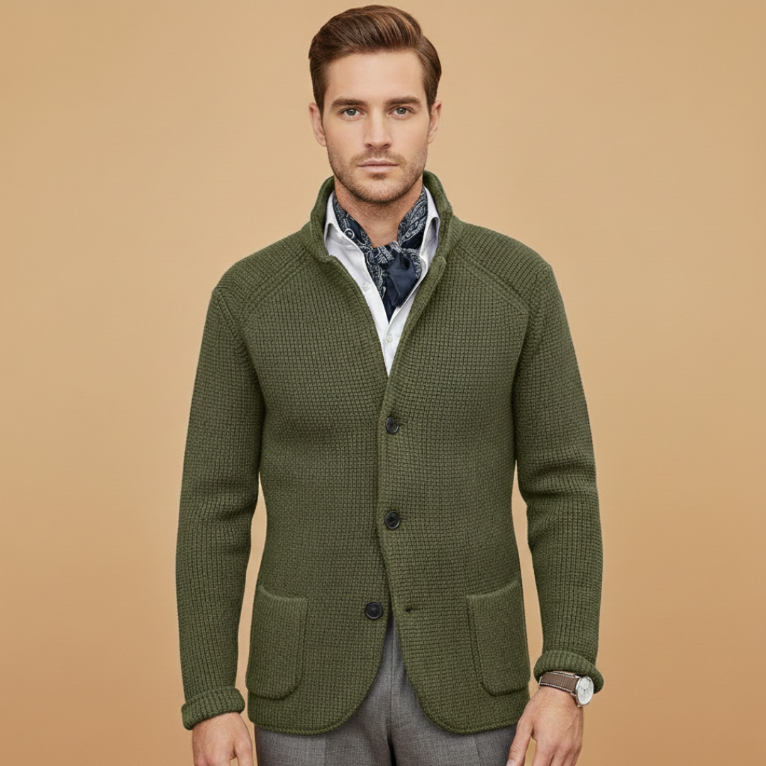 Warm Crew Neck Sweater with Pockets