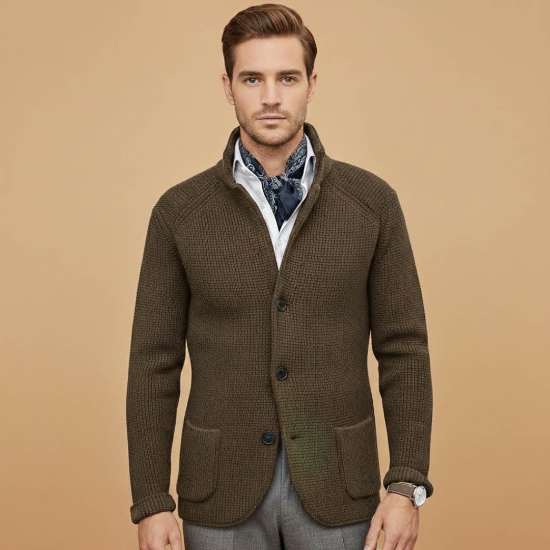 Warm Crew Neck Sweater with Pockets