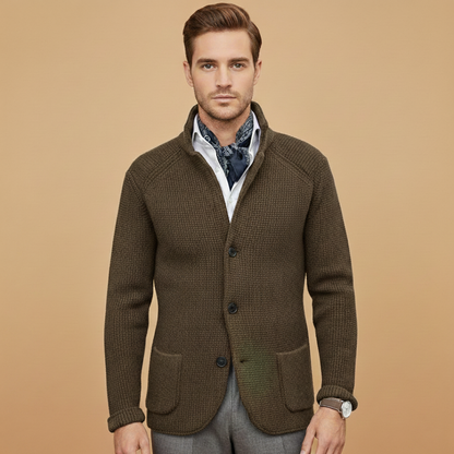 Warm Crew Neck Sweater with Pockets