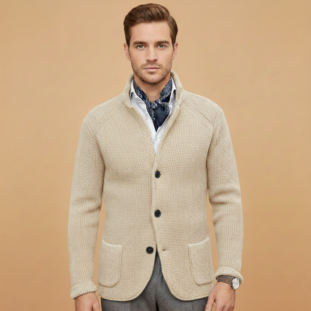 Warm Crew Neck Sweater with Pockets
