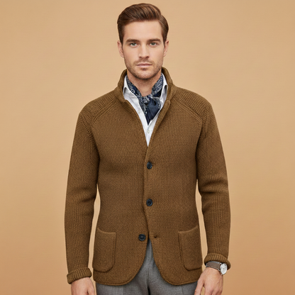Warm Crew Neck Sweater with Pockets