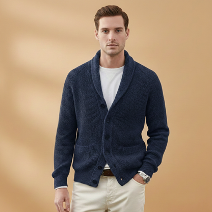 Cozy Men's Open Front Cardigan Sweater
