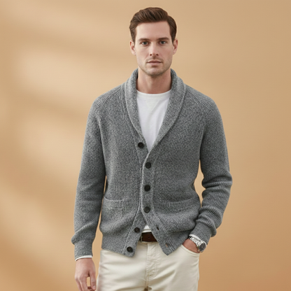 Cozy Men's Open Front Cardigan Sweater
