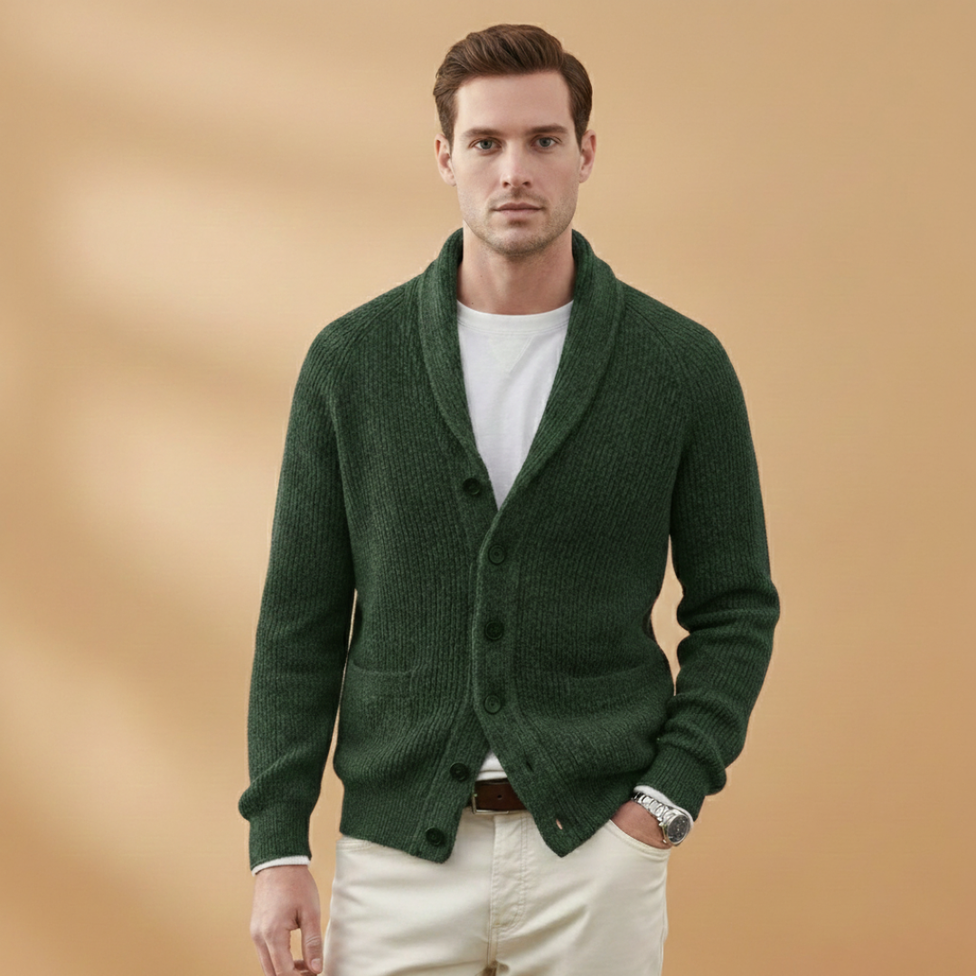 Cozy Men's Open Front Cardigan Sweater
