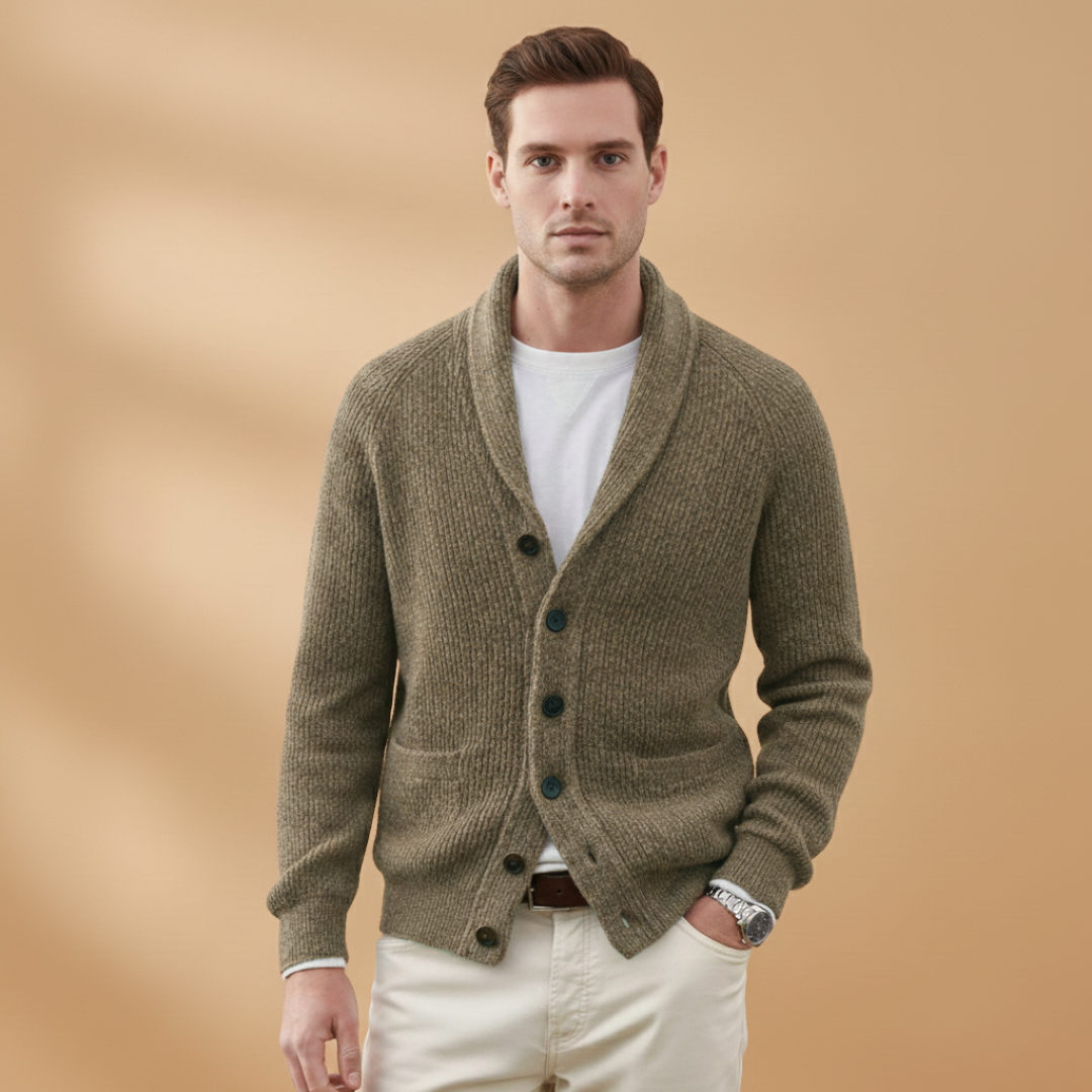 Cozy Men's Open Front Cardigan Sweater