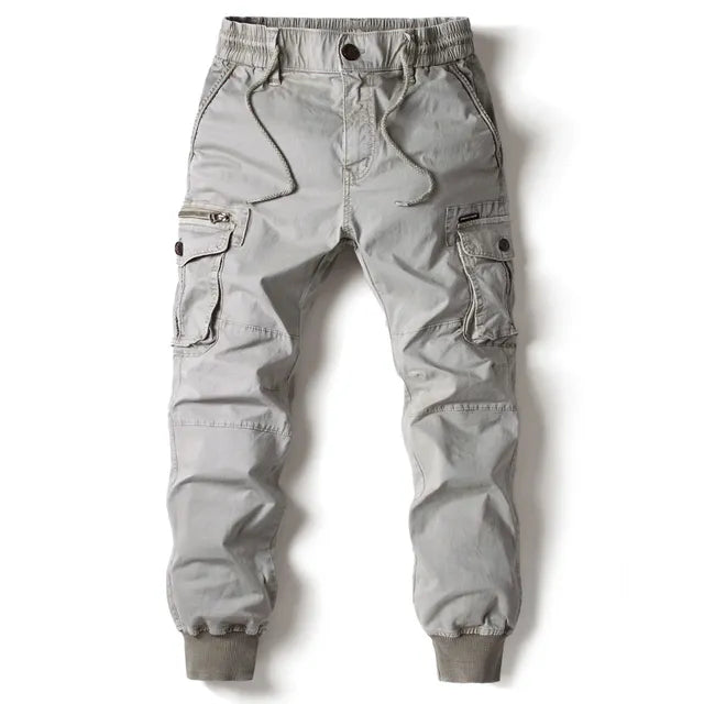 Men's Casual Cargo Pants - Relaxed Fit with Extra Pockets