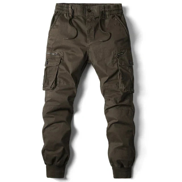 Men's Casual Cargo Pants - Relaxed Fit with Extra Pockets