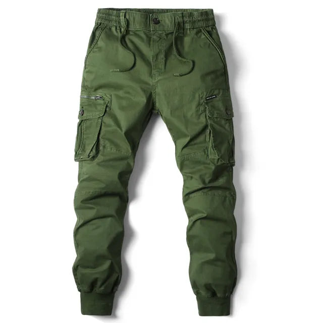 Men's Casual Cargo Pants - Relaxed Fit with Extra Pockets