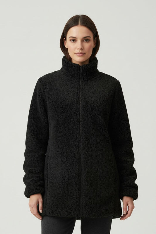 Warm Women's Fleece Teddy Jacket - Casual Winter Coat - Modish World