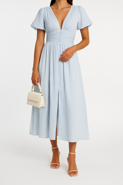 Beautiful V-Neck Floor Length Maxi Dress for Women - ModishWorld