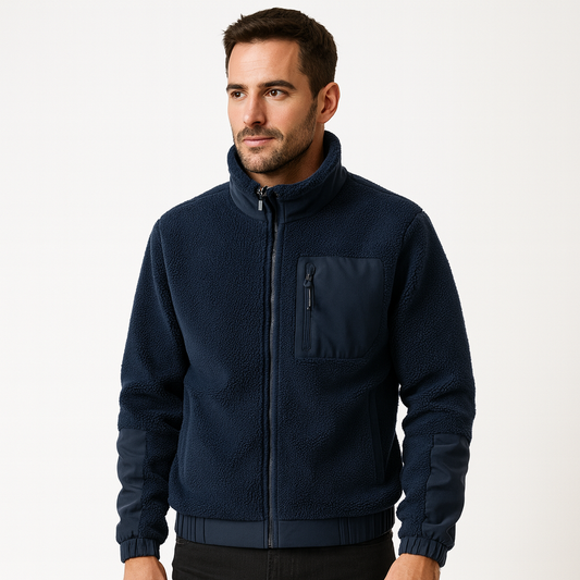 Warm Waterproof Mens Zip Up Fleece Jacket - Modish World