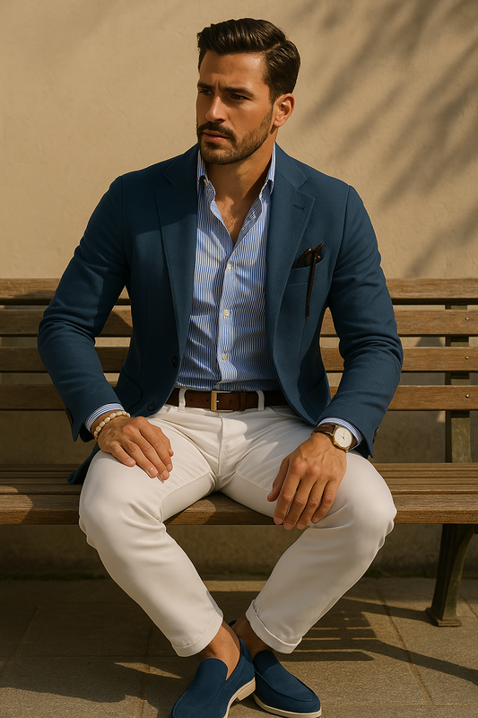 Classic Fit Men's Blazer with Button Pockets - Modish World