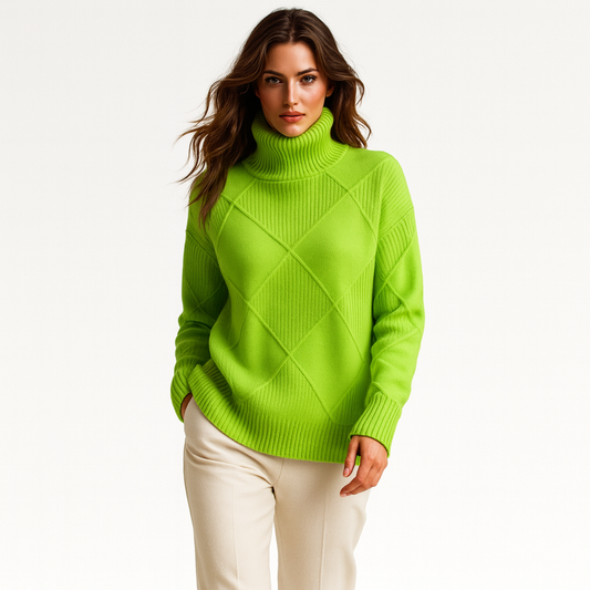 Warm Crew Neck Knit Sweater for Ladies - ModishWorld