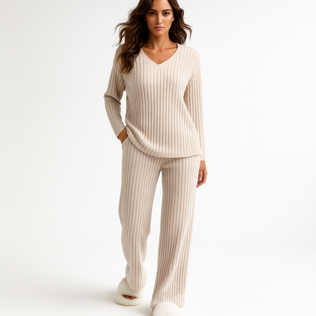 Soft V-Neck Knitted Women's Sweater - ModishWorld