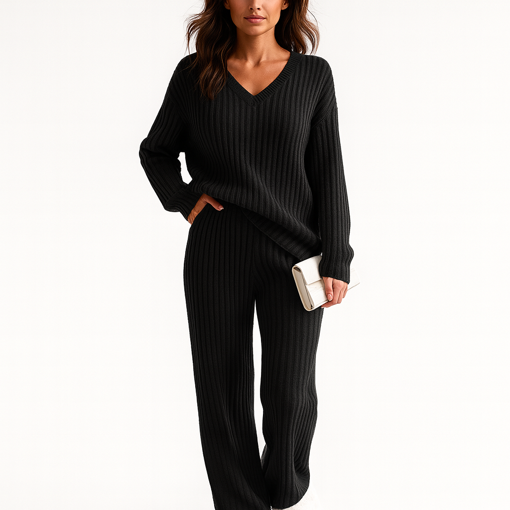 Soft V-Neck Knitted Women's Sweater