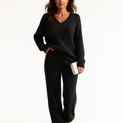 Soft V-Neck Knitted Women's Sweater
