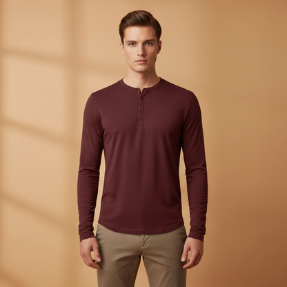 Classic Casual Long Sleeve Men's Shirt