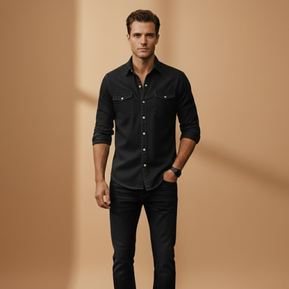 Classic Blue Jeans Shirt for Men