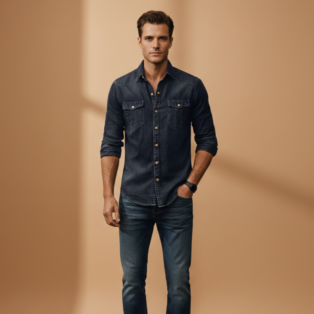 Classic Blue Jeans Shirt for Men