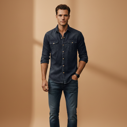 Classic Blue Jeans Shirt for Men