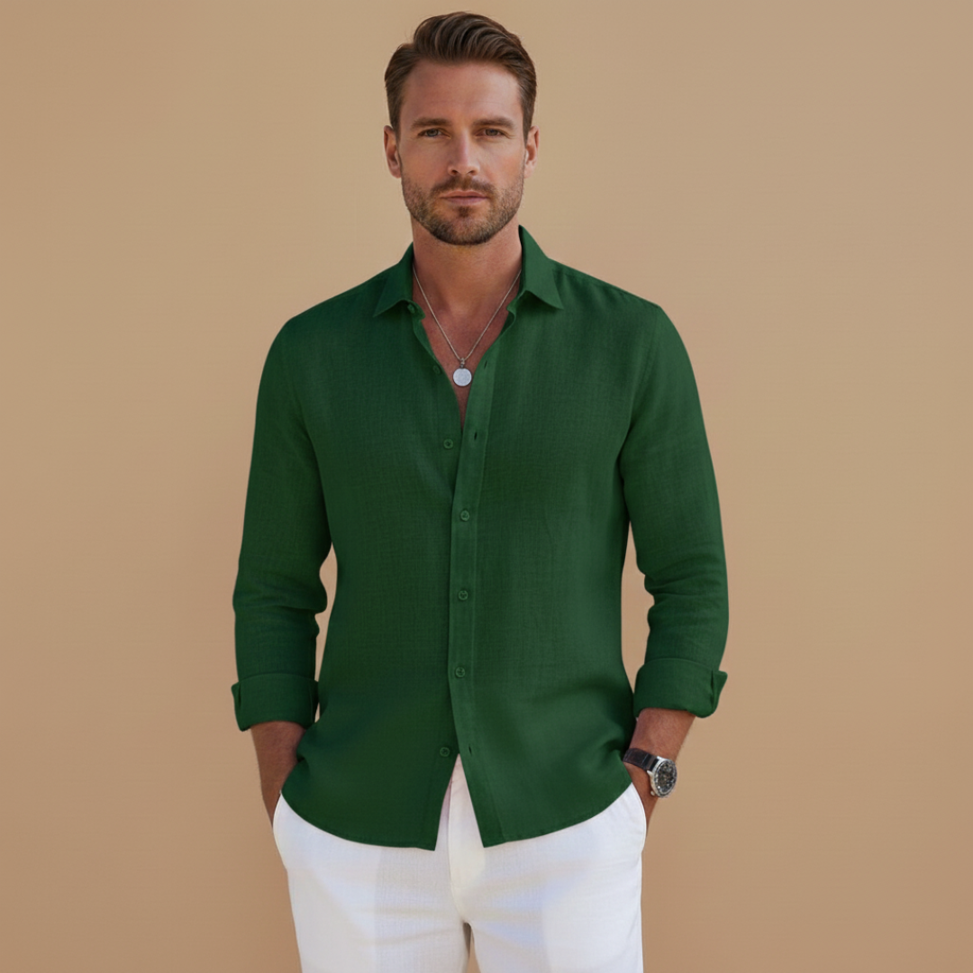 Classic Fit Men's Long Sleeve Dress Shirt