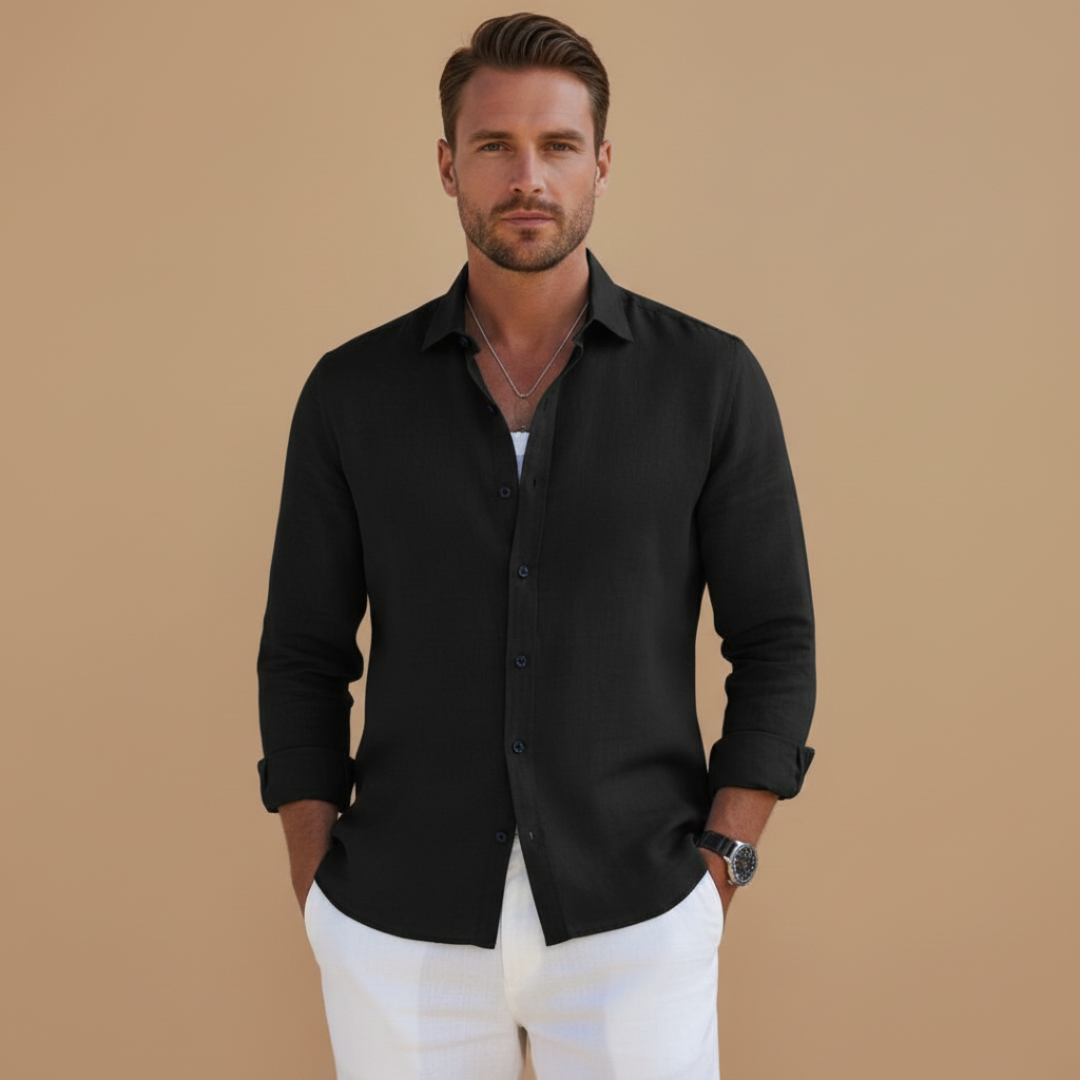 Classic Fit Men's Long Sleeve Dress Shirt