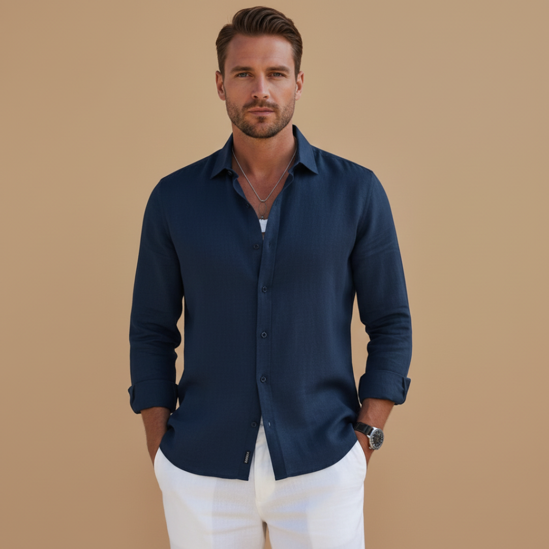 Classic Fit Men's Long Sleeve Dress Shirt