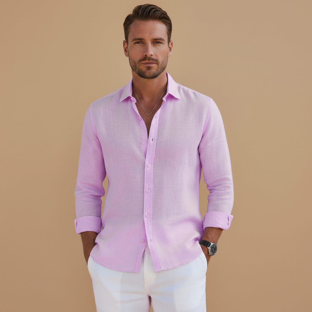 Classic Fit Men's Long Sleeve Dress Shirt