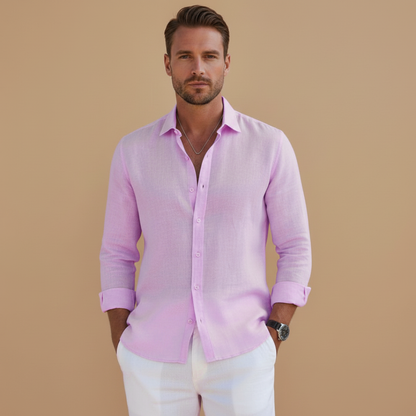 Classic Fit Men's Long Sleeve Dress Shirt
