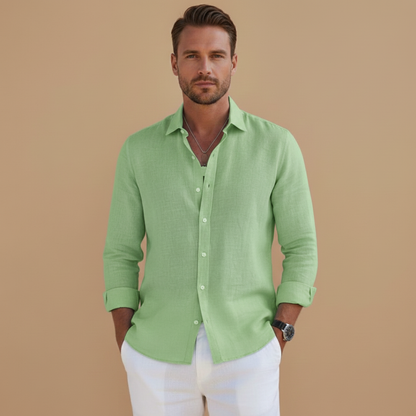 Classic Fit Men's Long Sleeve Dress Shirt