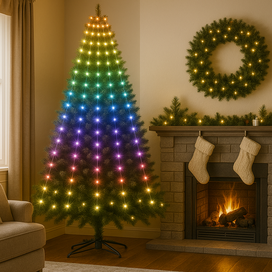 Colorful Outdoor Christmas Tree Lights with Remote Control - ModishWorld