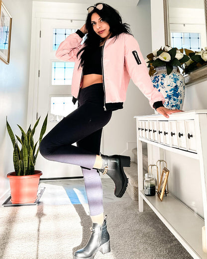 Women's Slim Fit Casual Bomber Jacket