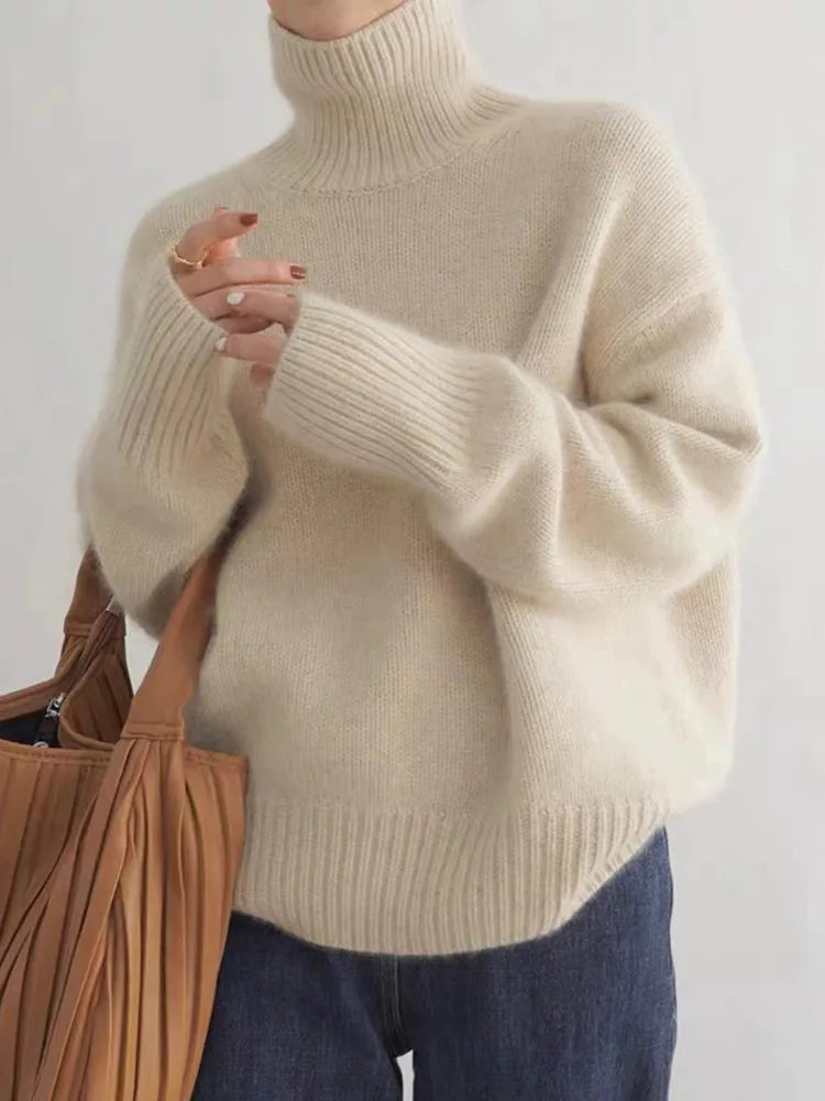 Cozy Oversized Women's Knit Sweater - ModishWorld