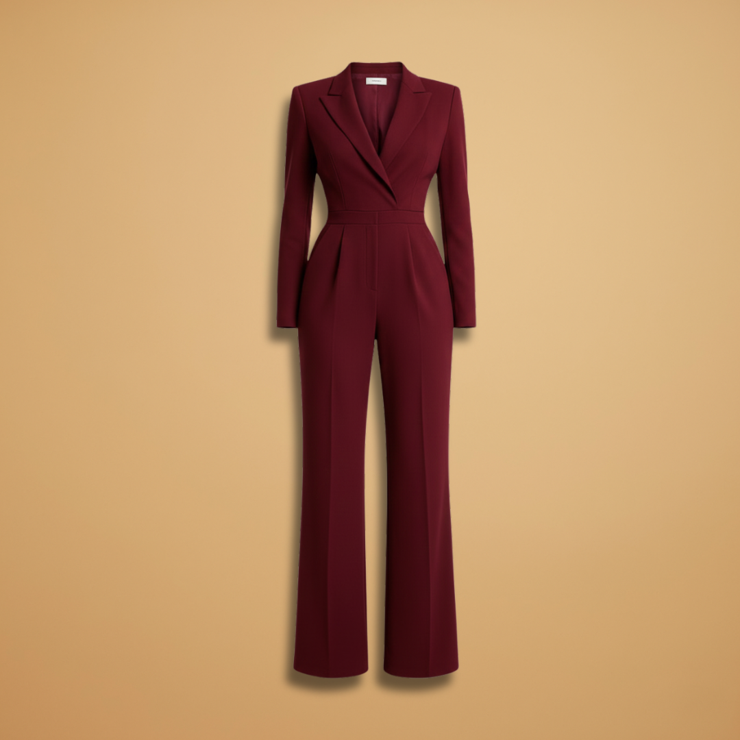 Ladies' Wrap Jumpsuit with Fitted Waistline - Modish World