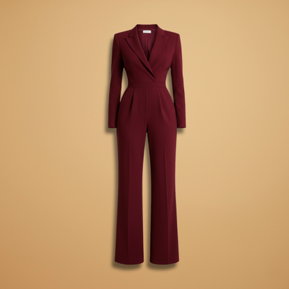 Ladies' Wrap Jumpsuit with Fitted Waistline - Modish World