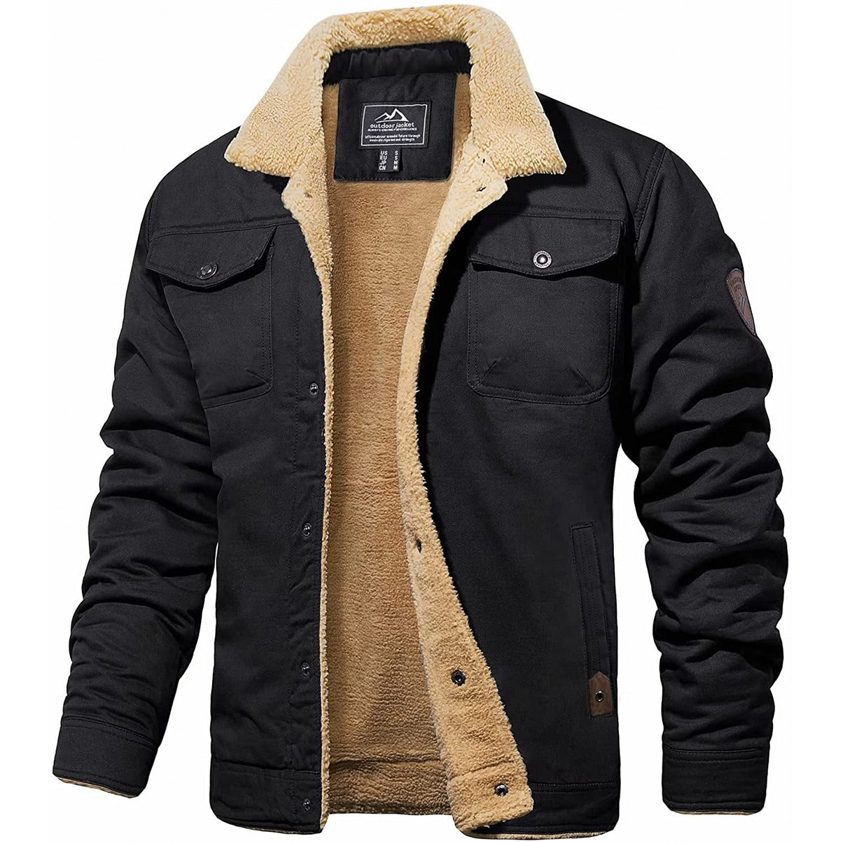 Warm Padded Men's Bomber Coat with Pocket - ModishWorld