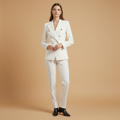 Classic 2 Piece Women's Suit with Pencil Pants