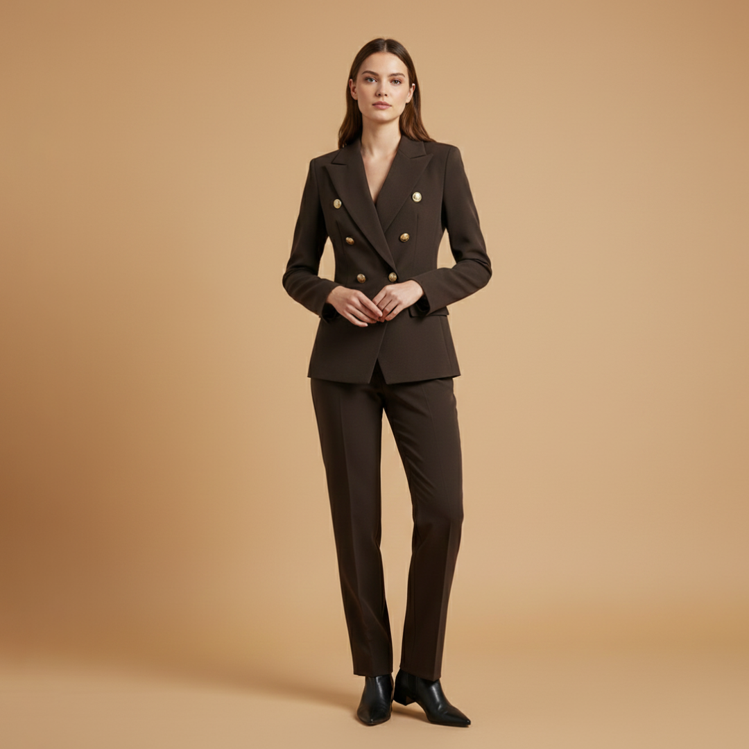Classic 2 Piece Women's Suit with Pencil Pants