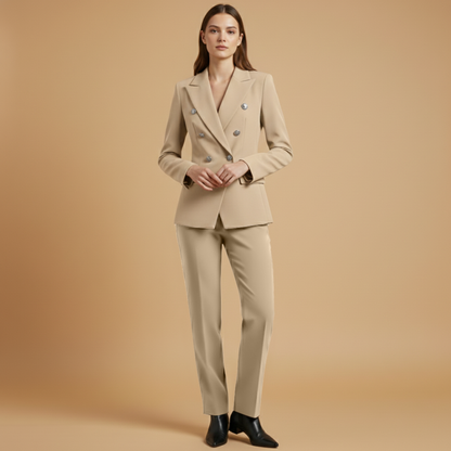 Classic 2 Piece Women's Suit with Pencil Pants