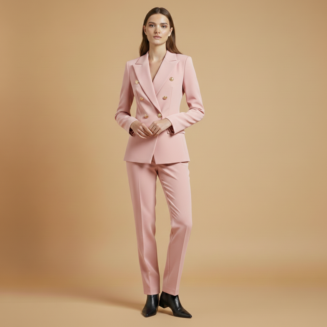 Classic 2 Piece Women's Suit with Pencil Pants