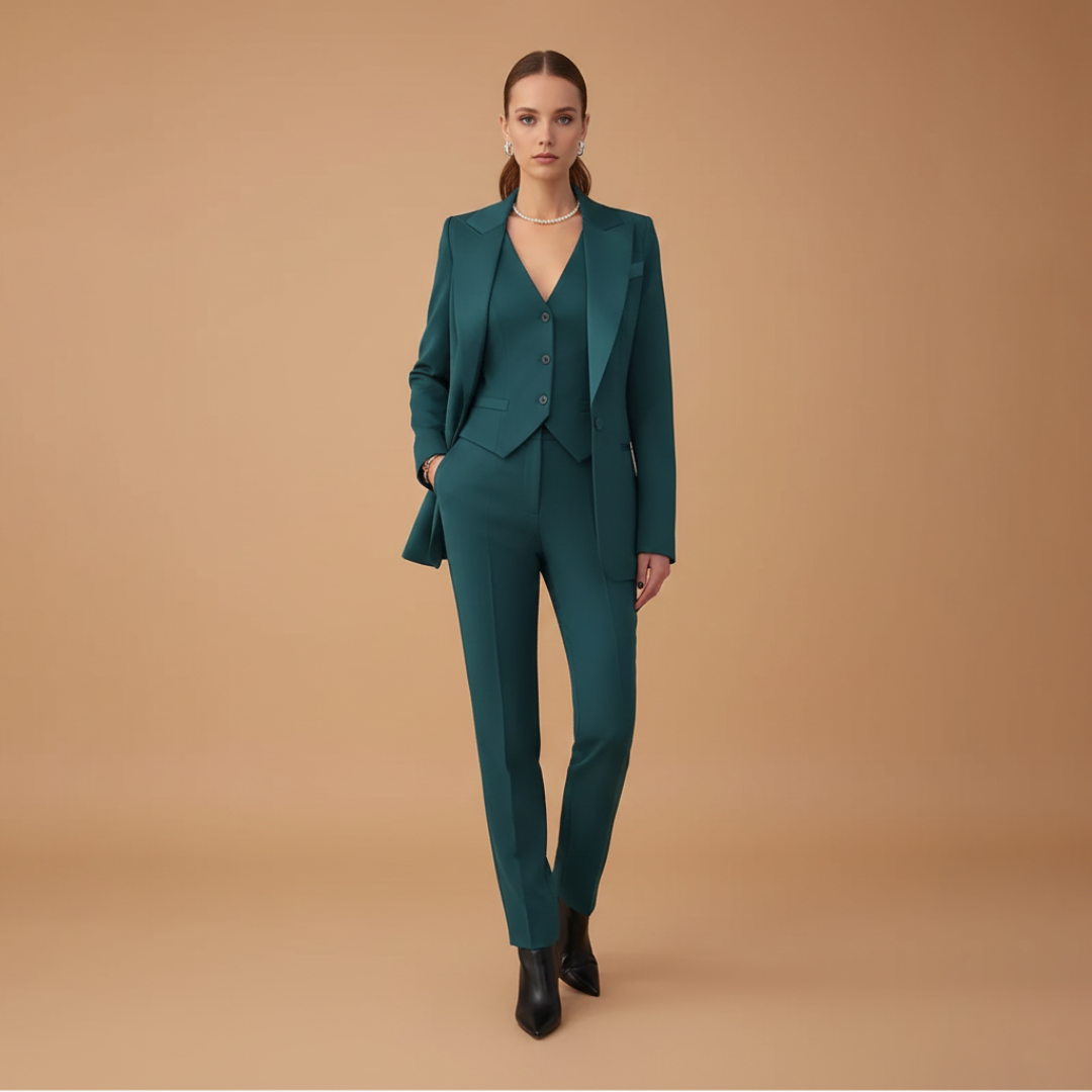 Ladies 3 Piece Business Suit with Jacket and Trousers