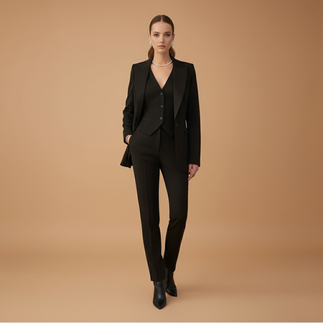 Ladies 3 Piece Business Suit with Jacket and Trousers