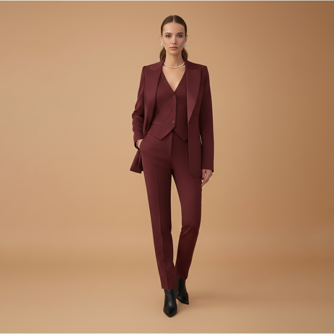 Ladies 3 Piece Business Suit with Jacket and Trousers