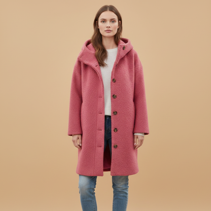 Women's Warm Parka Coat with Classic Collar